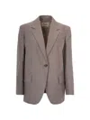 Max Mara Single-breasted Wool Blazer In Multi