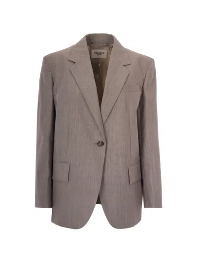 Max Mara Single-breasted Wool Blazer In Multi
