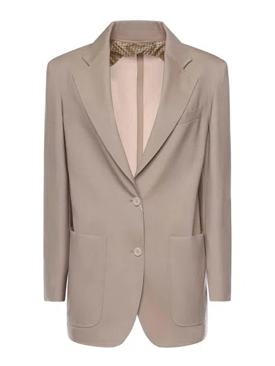 MAX MARA SINGLE-BREASTED WOOL BLEND BLAZER