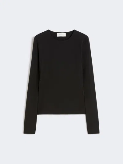 Max Mara Skin-tight Jersey T-shirt In Black