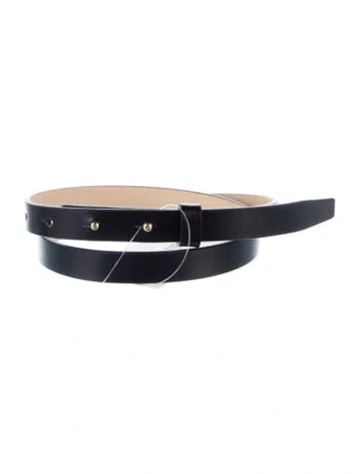 Pre-owned Max Mara Skinny Leather Belt In Black