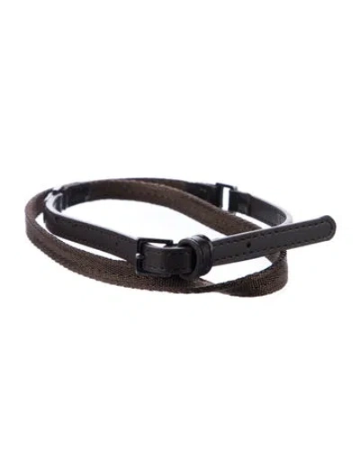 Pre-owned Max Mara Skinny Leather Belt In Brown