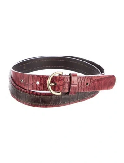 Pre-owned Max Mara Skinny Leather Belt In Multi
