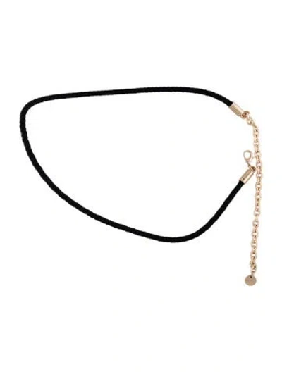 Pre-owned Max Mara Skinny Leather Waist Belt W/ Tags In Black