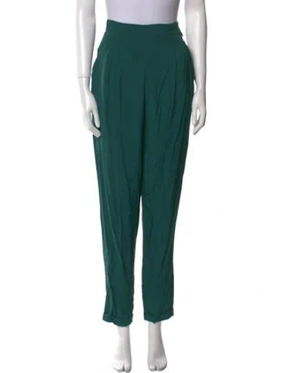 Pre-owned Max Mara Skinny Leg Pants In Green