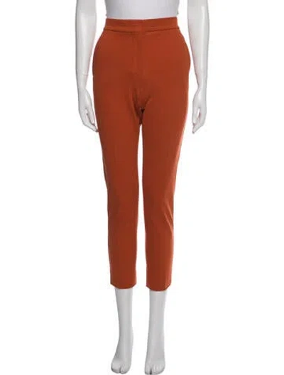 Pre-owned Max Mara Skinny Leg Pants In Orange