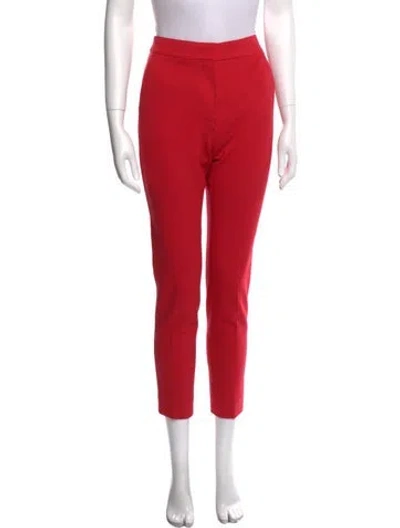 Pre-owned Max Mara Skinny Leg Pants In Red
