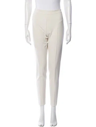 Pre-owned Max Mara Skinny Leg Pants In White