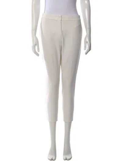 Pre-owned Max Mara Skinny Leg Pants In White