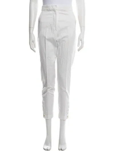 Pre-owned Max Mara Skinny Leg Pants In White