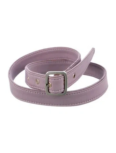 Pre-owned Max Mara Skinny Nylon Waist Belt In Purple
