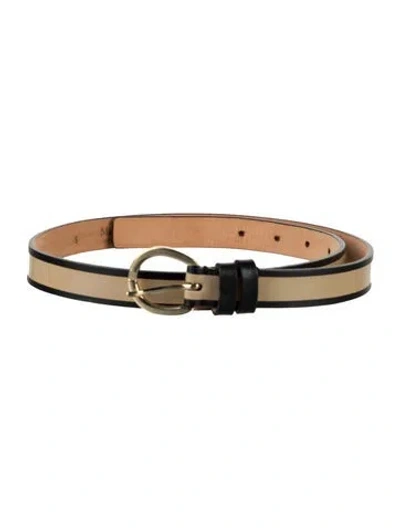 Pre-owned Max Mara Skinny Patent Leather Belt In Black