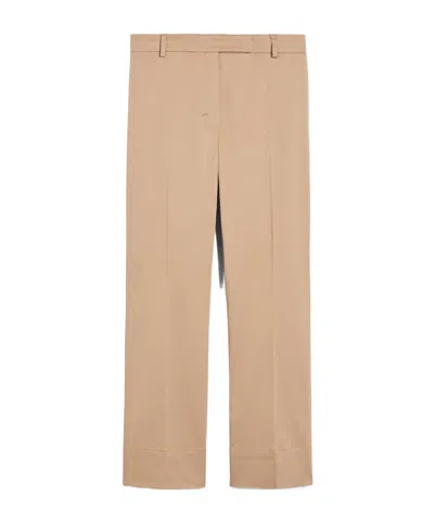 Max Mara Skinny Satin Trousers In Colonial