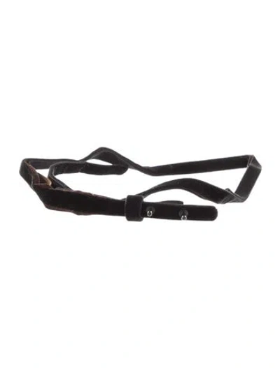 Pre-owned Max Mara Skinny Waist Belt In Black