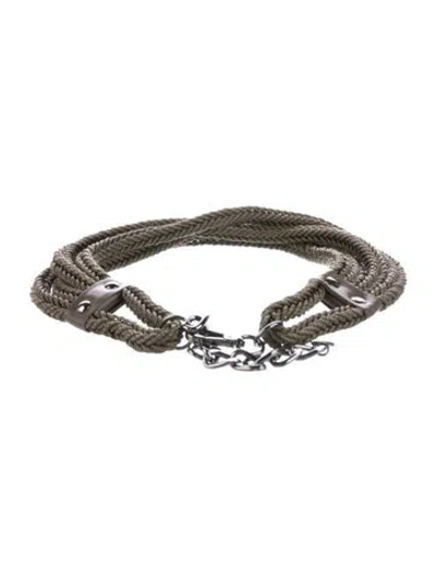 Pre-owned Max Mara Skinny Waist Belt In Green