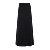 Max Mara Flared Hem Full Length High Waist Skirt In Black