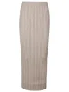 Max Mara Seta Wool And Cashmere Knit Skirt In Beige