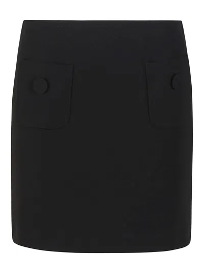 MAX MARA FALDA SEMILARGA - NEGRO