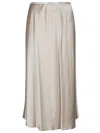 Max Mara Satin Longuette Skirt In Brown