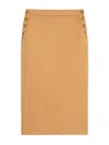 Max Mara Woman Midi Skirt Camel Size 10 Cotton In Camel
