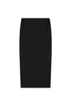 Max Mara Women's Charme Jersey Skirt Black | Size 44 | 2511771012600005 In Nero