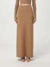 Max Mara High Waist Skirts Seam Detailing In Beige