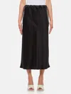 Max Mara Editore Satin Midi Skirt In Schwarz