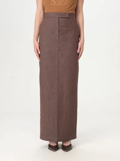 MAX MARA SKIRT MAX MARA WOMAN COLOR BROWN,G66359032