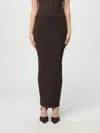 Max Mara Arda Brown Strapless Ribbed Midi Sheath Dress In Brown