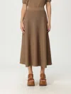 Max Mara Skirt Woman Brown In Green