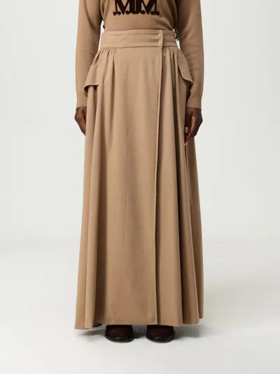 Max Mara Skirt  Woman Color Camel In Brown