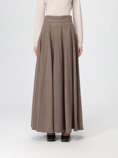 Max Mara Skirt  Woman Color Hazel In Gray