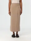 Max Mara Elastic Waist Skirt In Haselnuss