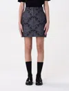 Max Mara Wool Jacquard Miniskirt In Wasser