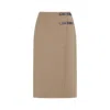 Max Mara Curzio Pencil Skirt Fibbia In Sand