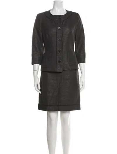 Pre-owned Max Mara Skirt Set In Gray