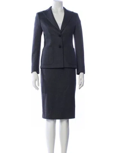 Pre-owned Max Mara Skirt Suit In Gray