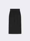 Max Mara Skirt With A High-cut Elasticated Waist In Black