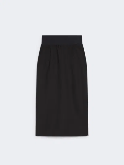 Max Mara Skirt With A High-cut Elasticated Waist In Black