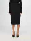 Max Mara Alce Viscose Crepe Skirt In Black