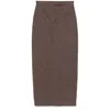 Max Mara Cotton With Denim Effect Long Skirt In Brown