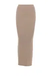 Max Mara Seta Wool And Cashmere Knit Skirt In Beige