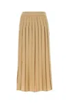 Max Mara Luisa Pleated A-line Skirt In Beige