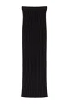 Max Mara Seta High Waist Ribbed-knit Skirt In Black
