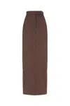 Max Mara Women's Pianosa - Denim-effect Cotton Skirt In Brown