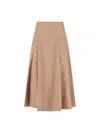 Max Mara Geneve Midi Skirt In Brown