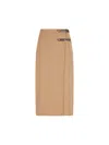 Max Mara Curzio Wool Pencil Skirt In Brown