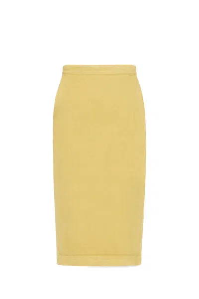 Max Mara Denver Skirt In Yellow