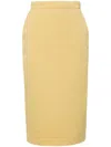Max Mara Zipper Skirt On The Back In Dark Yellow