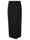 Max Mara Wool-blend Skirt In Grey Skirts In Black